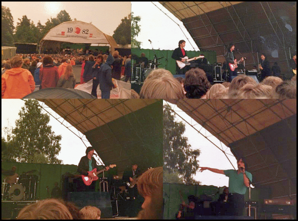 Kalvøya 1982. Jackson Browne med band (Foto: Jan Fredrik Lockert)