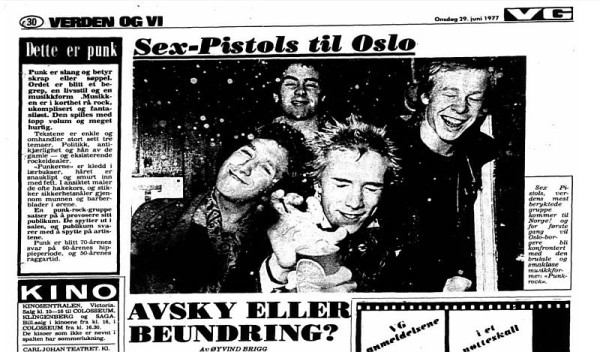 Faksiimile fra VG, 1977